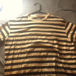 H&M unisex shirt brown black stripe